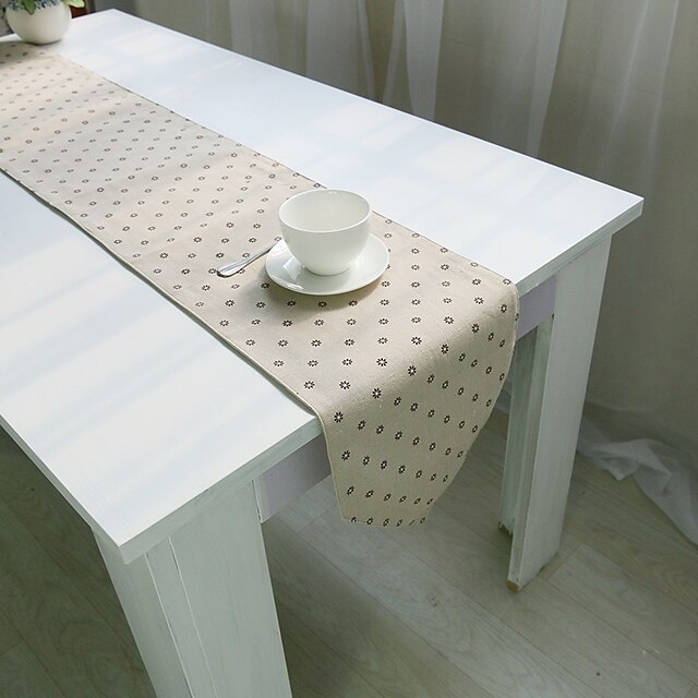  長方形 フラワー パターン柄 テーブルランナー , コットンブレンド 材料 ホテルのダイニングテーブル 表Dceoration