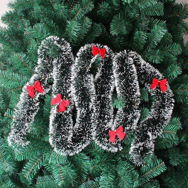  ornement arbre 10pcs noël décorations de noël vert blanc clinquant noël Noël tops garance (style aléatoire)