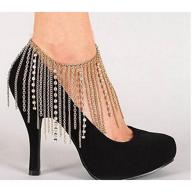  Women's Anklet/Bracelet Imitation Diamond Alloy Fashion European Luxury High Heel Jewelry For Wedding