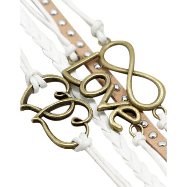  Men's Women's Wrap Bracelet Loom Bracelet - Love, Anchor Bohemian, Double-layer Bracelet Jewelry Camel For Daily Casual