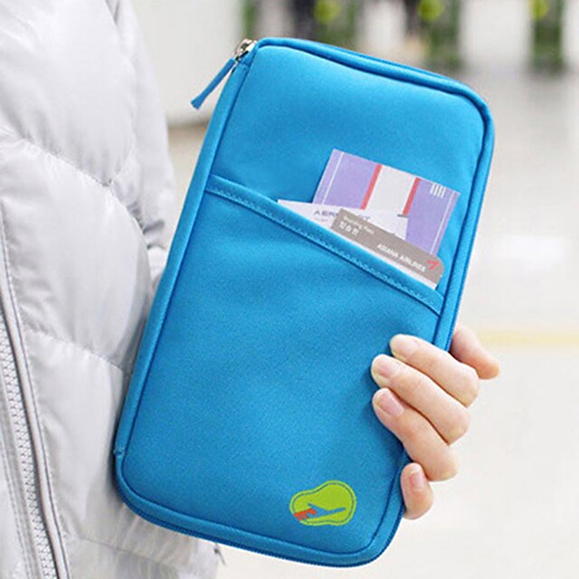  1pc Travel Organizer Travel Wallet Passport Holder & ID Holder Large Capacity Waterproof Portable Dust Proof Travel Fabric Solid Colored Gift For / / Durable