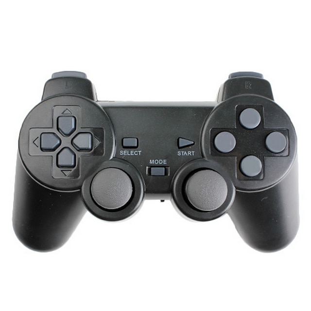  Controle Sem Fio Vibrante para PS3, PS2 e PC (2.4Ghz, Preto)