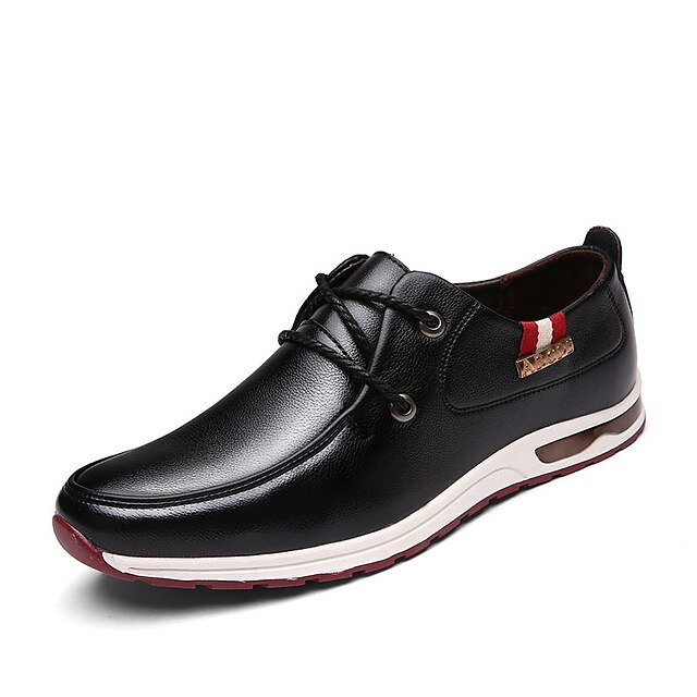  Heren Comfort schoenen PU Herfst / Winter Oxfords Anti-slip Zwart / Blauw / Donker Bruin / Veters