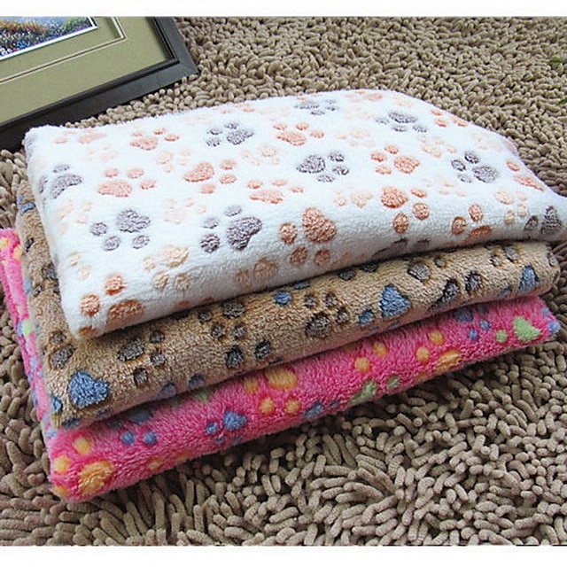  Katze Hund Matratzen Unterlage Reinigung Tuch Bettdecken Abdruck / Paw Doppel-seitig Klappbar Kord für große mittel kleine Hunde und Katzen