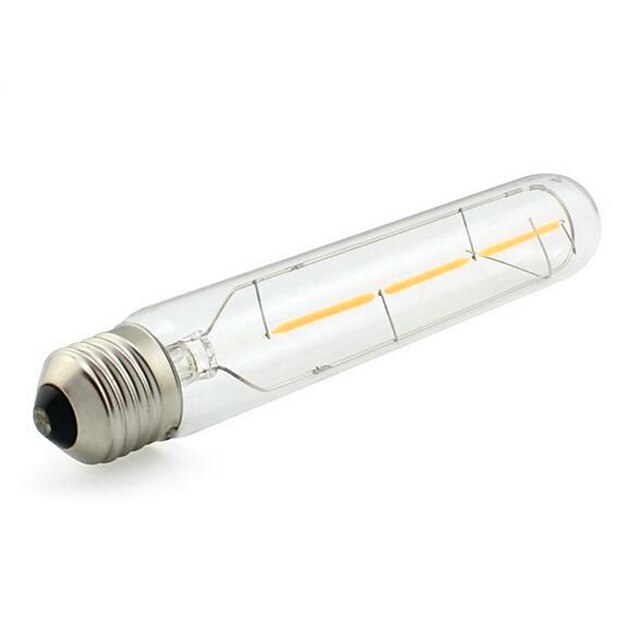  1pç 3 W Lâmpadas de Filamento de LED 300 lm E26 / E27 T185 3 Contas LED COB Decorativa Branco Quente 220-240 V / 1 pç / RoHs