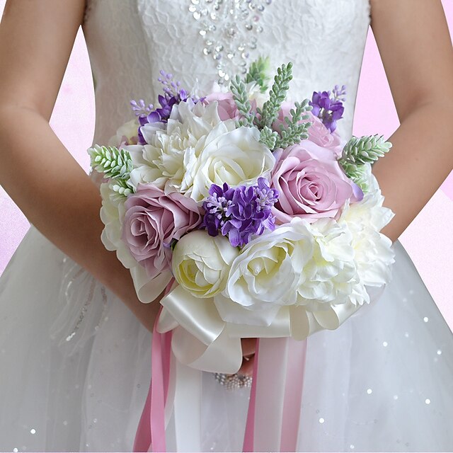  Wedding Flowers Bouquets Wedding / Party / Evening Taffeta / Spandex / Dried Flower 11.02