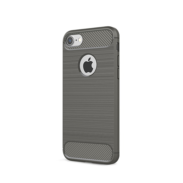  Capinha Para Apple iPhone XS / iPhone XR / iPhone XS Max Anti-poeira Capa traseira Sólido Macia Fibra de carbono