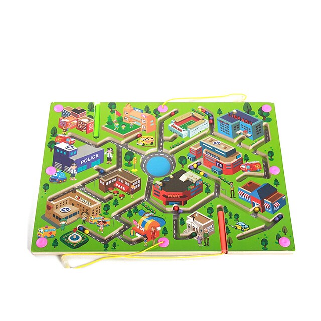  QZM Maze Educational Toy Magnetic Maze Wood Magnetic Kid's Adults' Boys' Girls' Toys Gifts