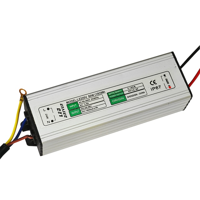  Jiawen 50 w 1500 ma led voeding ac 85-265 v led constante stroom led driver adapter transformator (dc 30-36 v output)