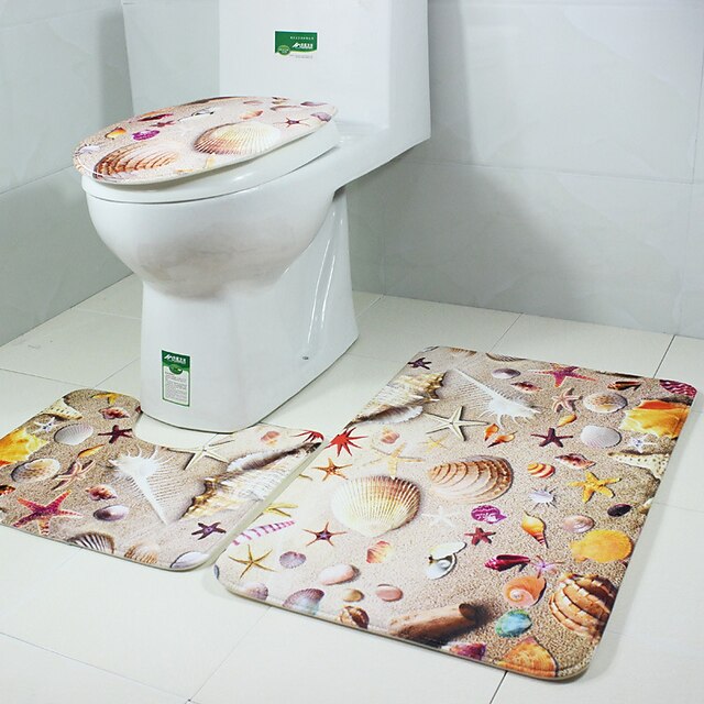  1kpl Perinteinen Kylpyhuonematot Polyesteri Moderni Kylpyhuone Helppo puhdistaa