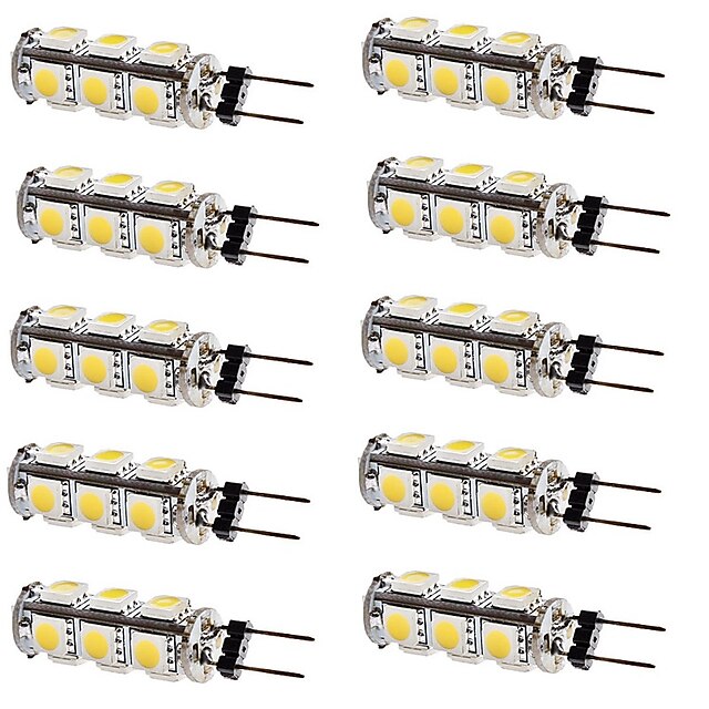  2 W 2-pins LED-lampen 260-300 lm G4 T LED-kralen SMD 5050 Decoratief Warm wit Koel wit 12 V / 10 stuks