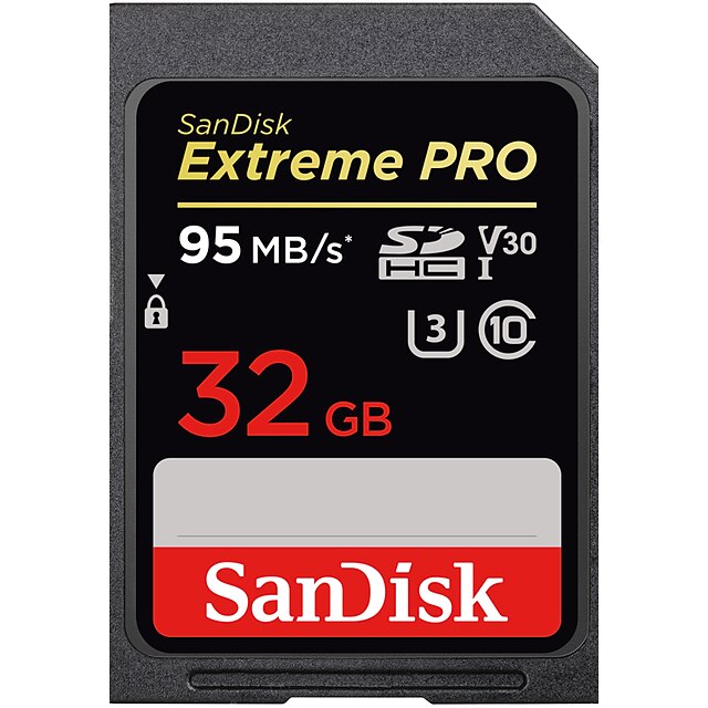  SanDisk 32 GB SD-kártya Memóriakártya UHS-I U3 / Class10 / V30 Extreme PRO