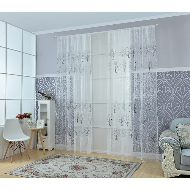  Moderne Sheer Gardiner Shades Et panel Stue   Curtains