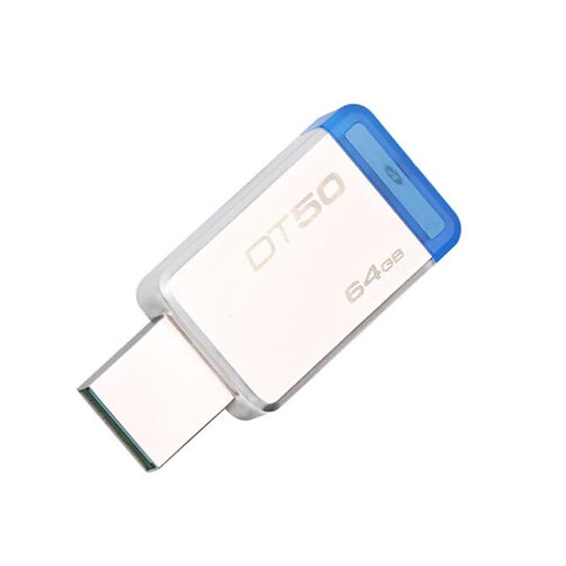  Kingston 64GB USBフラッシュドライブ USBディスク USB 3.1 メタル キャップレス / 小型 DT50
