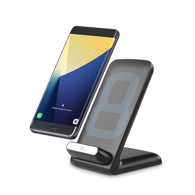  10w qi standard vertikal rask trådløs lader for iphone xs iphone xr xs max iphone 8 samsung s9 pluss s8 notat 8 eller innebygd qi mottaker smart telefon