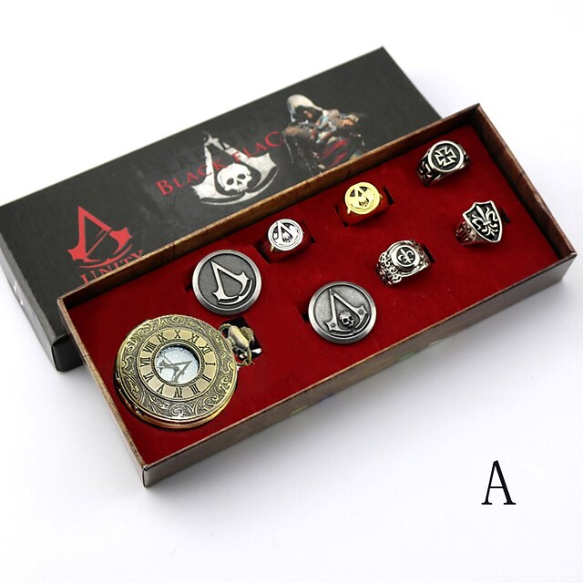  Video Game Stabber Style  Sign Alloy  Conner Silver Alloy Clock/Watch 8PcS