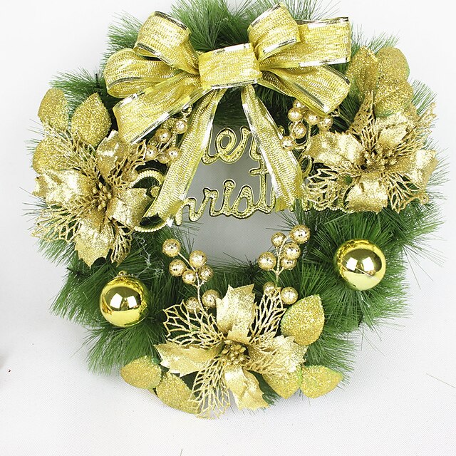  Christmas Wreath 2 farger åler juledekorasjon for hjemmefest diameter 40cm navidad nye året forsyninger