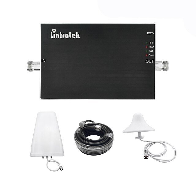  lintratek® 3g gsm signal repeater mobiltelefon signal booster gsm 900MHz 2100MHz W-CDMA dual band signalforsterker