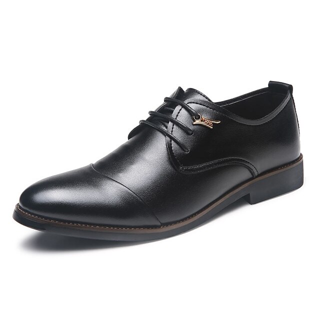  Miesten Muodolliset kengät PU Syksy / Talvi Comfort / Bullock kengät Oxford-kengät Liukumaton Musta / Solmittavat