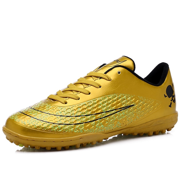  Men's Women's Soccer Shoes Soccer Cleats Low-Top Anti-Slip Ultra Light (UL) Anti-Shake / Damping Breathable Football / Soccer Summer Spring Orange Gold Green