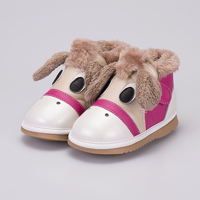  Girls' Shoes Leather Comfort Boots for Coffee / Pink