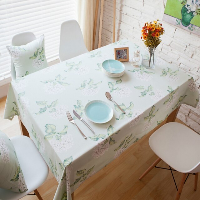  Cotton Blend Rectangular Table Cloth Patterned Eco-friendly Table Decorations