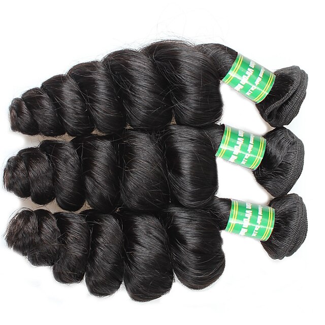  3バンドル ブラジリアンヘア ルーズウェーブ バージンヘア 人間の髪編む 人間の髪織り 人間の髪の拡張機能 / 10A