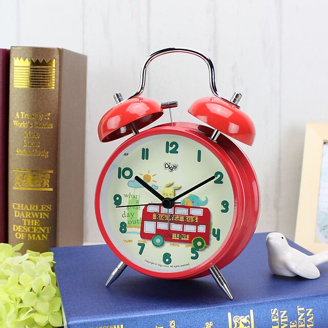  Alarm Clock with Matel Case In Red Color With Night Light