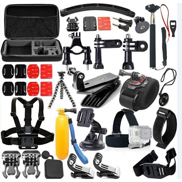  Accessory Kit For Gopro Floating Hand Grip Waterproof 46 in 1 Adjustable 46 pcs 1039 Action Camera Gopro 5 Xiaomi Camera Gopro 4 Gopro 4 Silver Gopro 4 Session Diving Surfing Ski / Snowboard / SJCAM