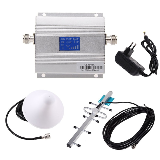  LCD GSM 900MHz Cell Phone Repeater WiFi Repeater Wifi Extender + Yagi Antenna Kit UL 890-915Mhz DL 935-960Mhz