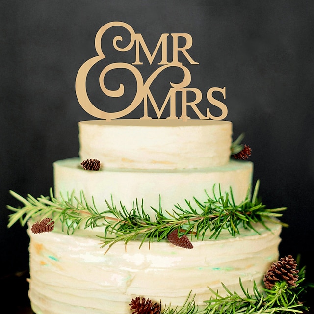 Cake Accessories Wood Wedding Decorations Birthday / Wedding Party Spring / Summer / Fall