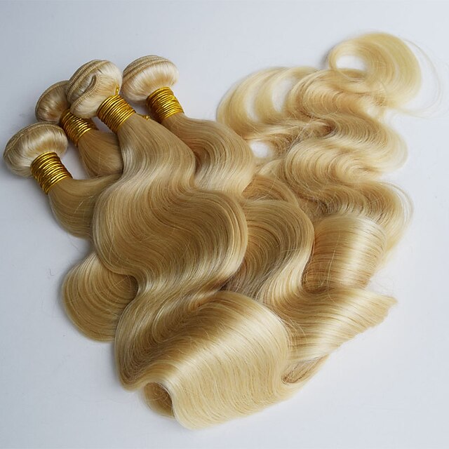  4 zestawy Sploty włosów Włosy brazylijskie Body wave Ludzkich włosów rozszerzeniach Włosy naturalne remy Zestawy w 100% Remy Weave 400 g Doczepy z naturalnych włosów Włosy farbowane 8-28 in Ombre Nie