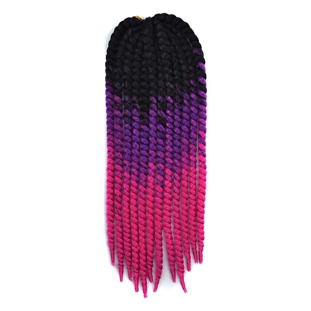  Black Ombre Violet Rose Havana Crochet Twist Braids Hair Extensions 22 Kanekalon 2 Strand 120g gram Hair Braids