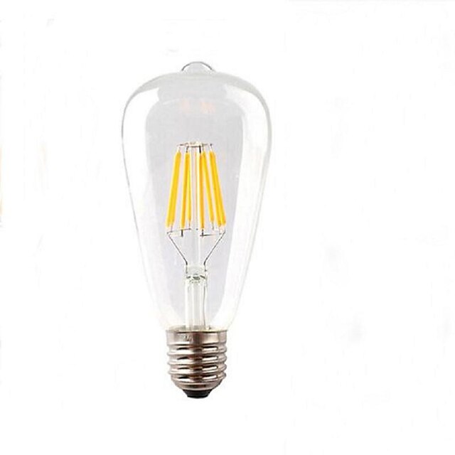  220-280 lm E26 / E27 مصابيح كروية LED ST64 8 الخرز LED طاقة عالية LED ديكور أبيض دافئ 220-240 V / قطعة