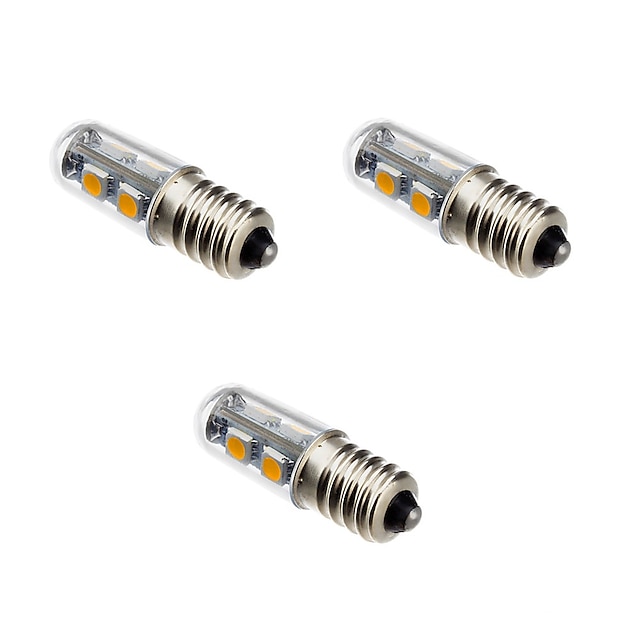  3pcs 1 W Bombillas LED de Mazorca 100-120 lm E14 T 7 Cuentas LED SMD 5050 Blanco Cálido 220-240 V / 3 piezas