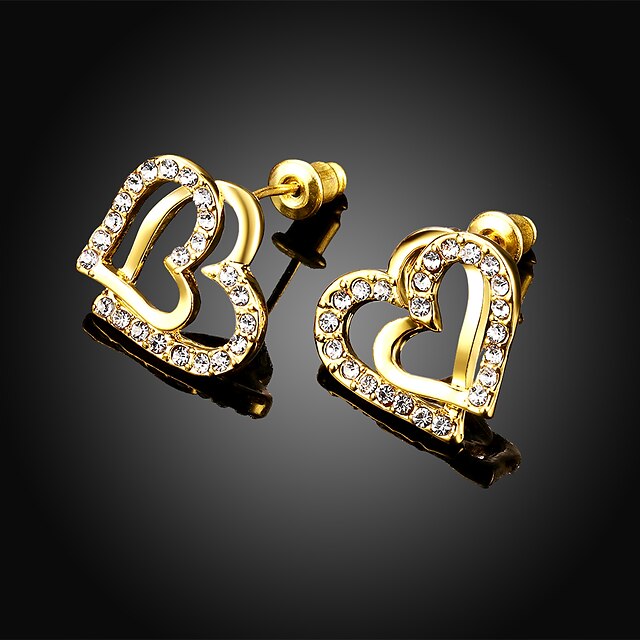  Women's Earrings Love Zircon Imitation Diamond Alloy Jewelry Wedding Party Daily Casual Sports Valentine