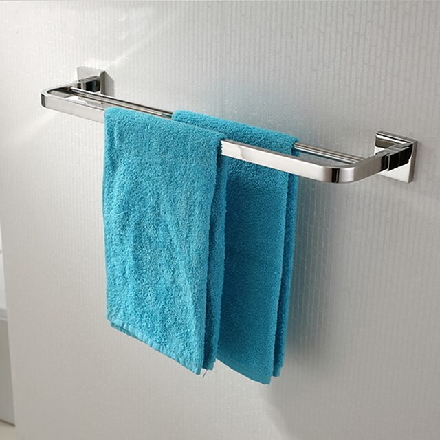  Towel Bar Contemporary Stainless Steel 1 pc - Hotel bath 2-tower bar