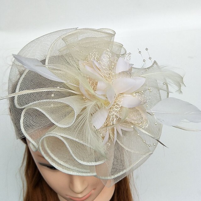Tulle / Feather Fascinators with 1 Piece Wedding / Special Occasion ...