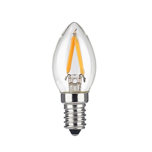  KWB 1個 2 W フィラメントタイプＬＥＤ電球 1600 lm E12 2 LEDビーズ COB 温白色 110-130 V / １個 / RoHs
