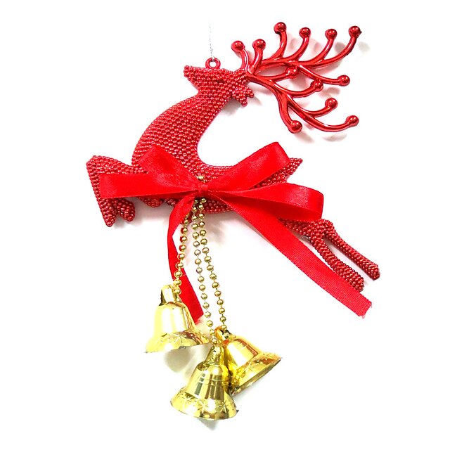  Christmas Decorations Christmas Party Supplies Christmas Tree Ornaments Elk Plastic Adults' Toy Gift 3 pcs