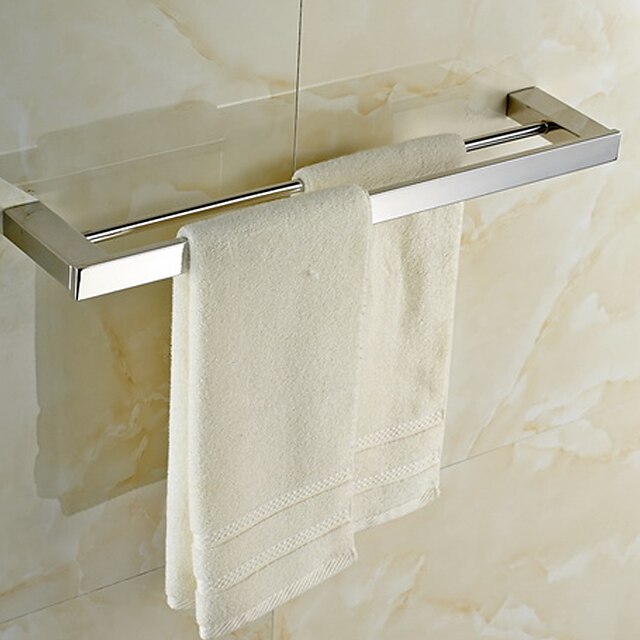  Towel Bar Contemporary Stainless Steel 1 pc - Hotel bath 2-tower bar