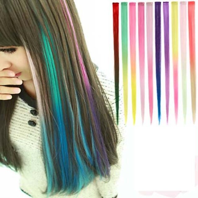  Straight Classic Synthetic Hair Hair Extension Clip In Ombre Daily