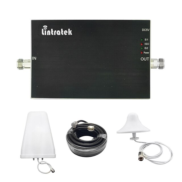  lintratek® gsm impulsionador 900 1800 amplificador de potência GSM 900 DCS 1800 MHz lintratek dual band sinal de reforço kits completos