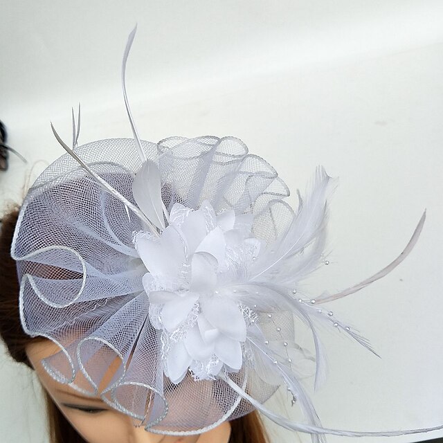 Tulle / Feather Kentucky Derby Hat / Fascinators / Headwear with Floral ...