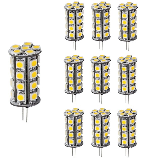  10pçs 4 W 360 lm G4 Luminárias de LED  Duplo-Pin T 30 Contas LED SMD 5050 Regulável / Decorativa Branco Quente / Branco Frio 12 V / 10 pçs / RoHs