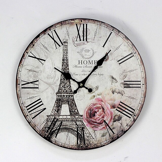  Casual Office/Business Modern/Contemporary Plastic Metal Round Novelty Indoor Wall Clock