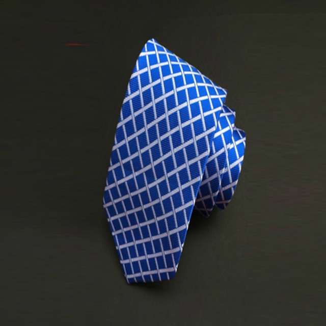  Gravata ( Azul , Poliéster ) Quadriculado