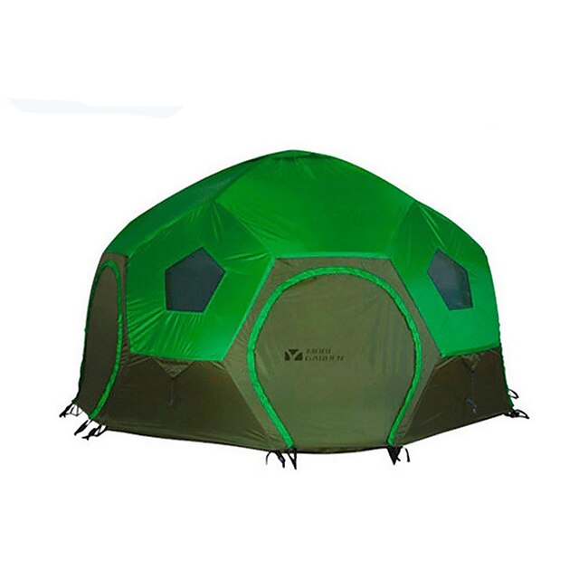  MOBI GARDEN 5 Personen Zelte für Rucksackreisen / Familien-Campingzelt Doppellagig Stange Dom Camping Zelt Außen Windundurchlässig, Wasserdicht, Tragbar für Wandern / Camping / Reisen Oxford