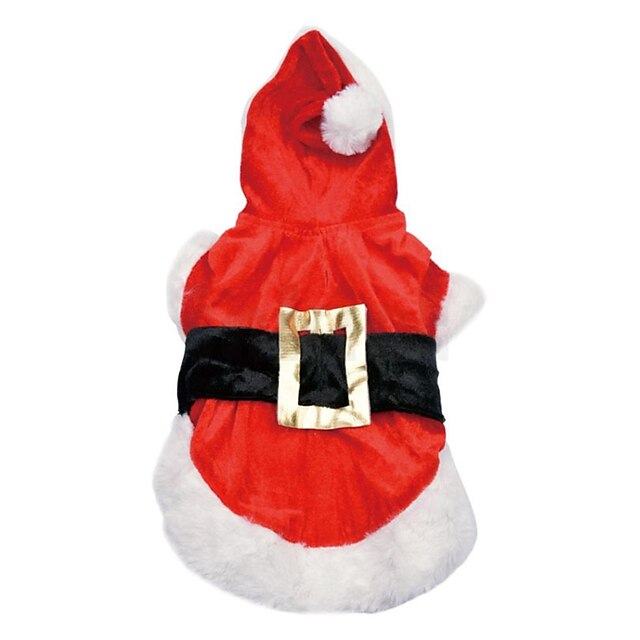  Dog Coat Hoodie Winter Dog Clothes Red Costume Polar Fleece Character Keep Warm Fashion Christmas XXS XS S M L