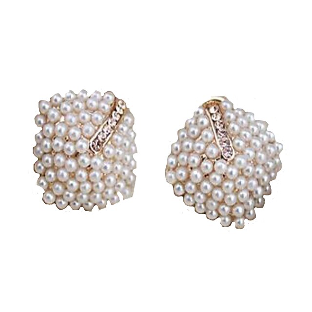  Seed Pearls Luxury Party Work Casual Birthstones Pearl Imitation Pearl Imitation Diamond Earrings Jewelry White For